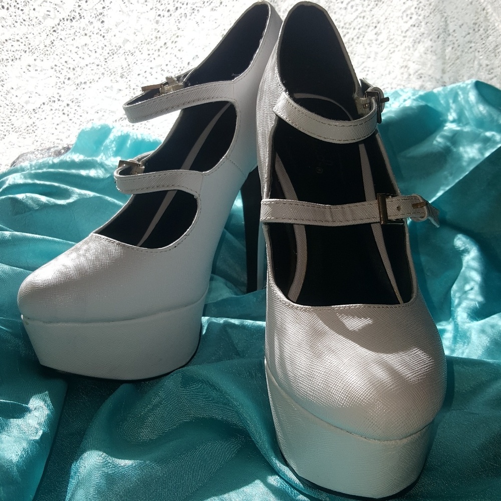White Stiletto heels